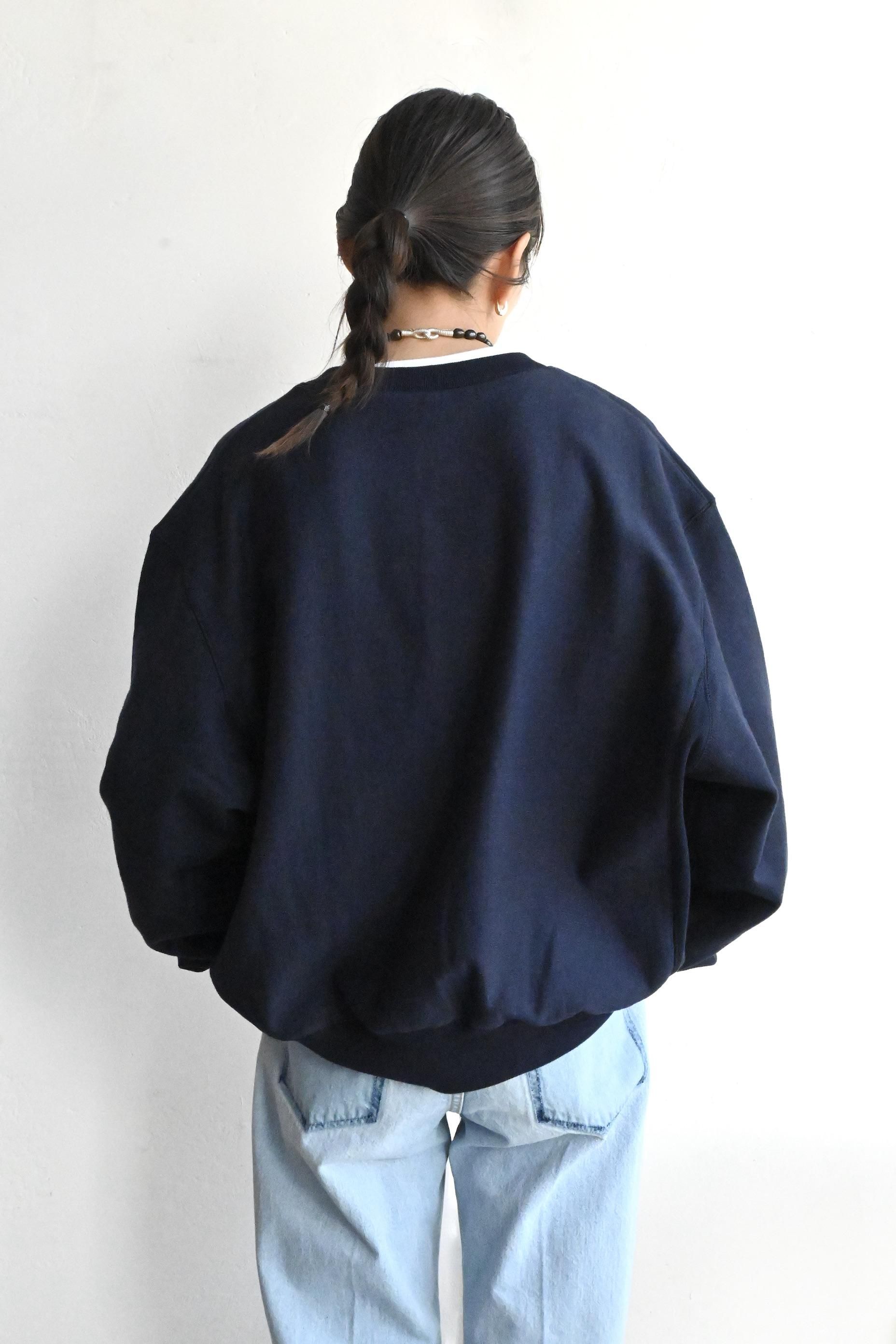 KHOKI Sweat Cardigan | Navy - HEIRLOOM