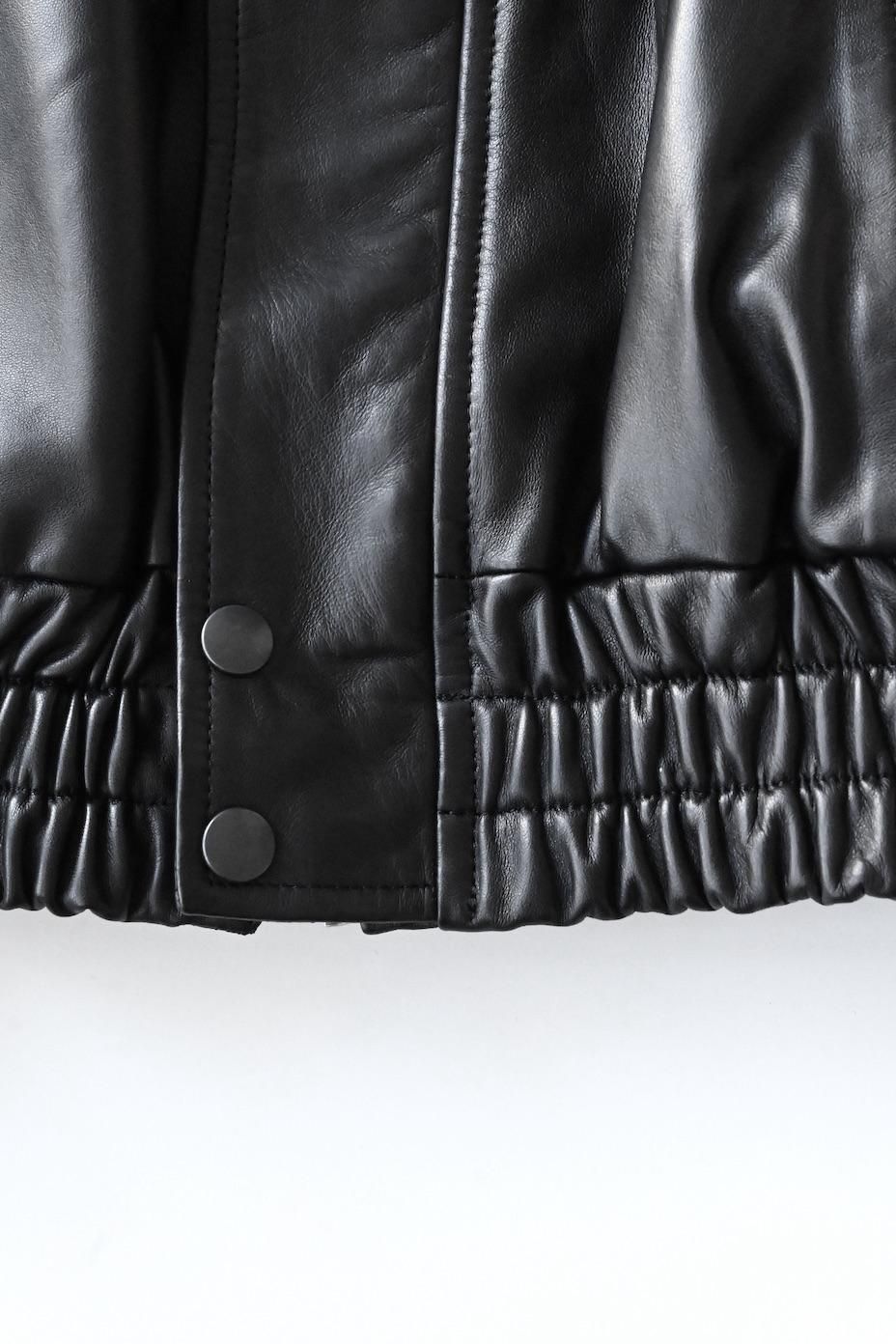 phebus / Lamb Leather Jacket - Black - HEIRLOOM
