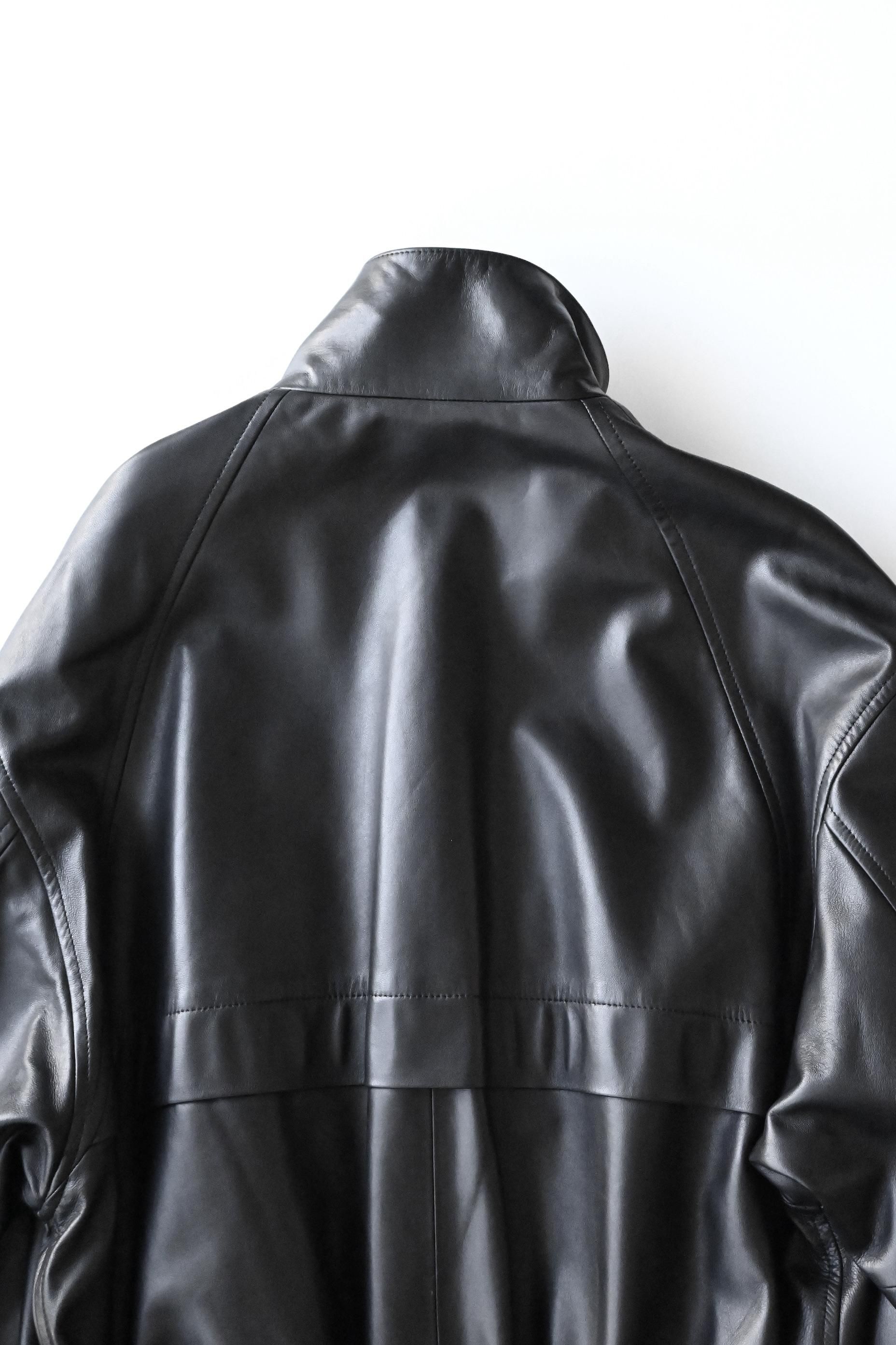 phebus / Lamb Leather Jacket - Black - HEIRLOOM