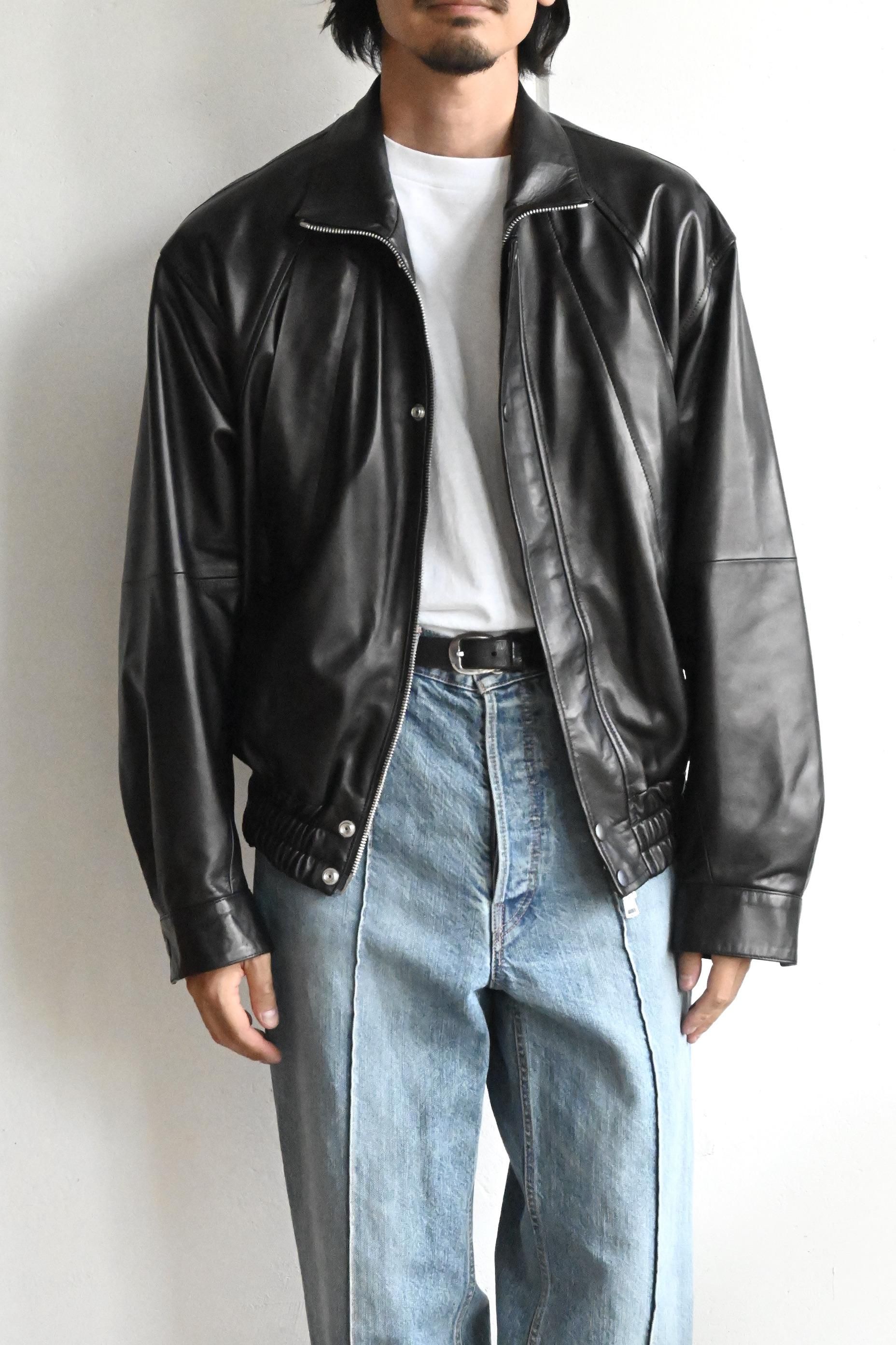 ジャケット・アウター phebus Lamb Leather Jacket phebus / Lamb Leather Jacket - Black - HEIRLOOM