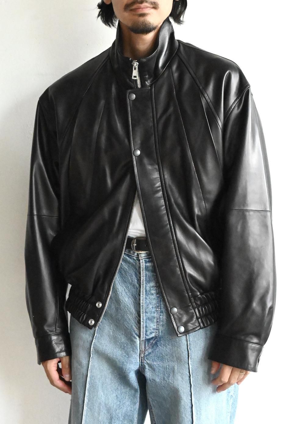 ジャケット・アウター phebus Lamb Leather Jacket phebus / Lamb Leather Jacket - Black - HEIRLOOM