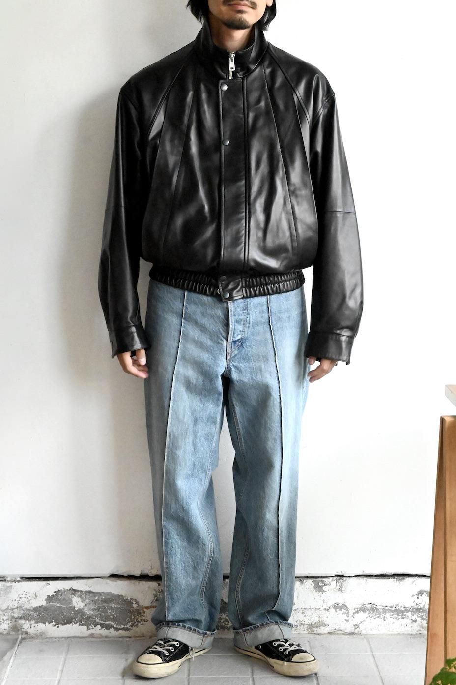 ジャケット・アウター phebus Lamb Leather Jacket phebus / Lamb Leather Jacket - Black - HEIRLOOM