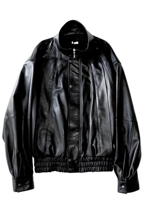 phebus / Lamb Leather Jacket - Black