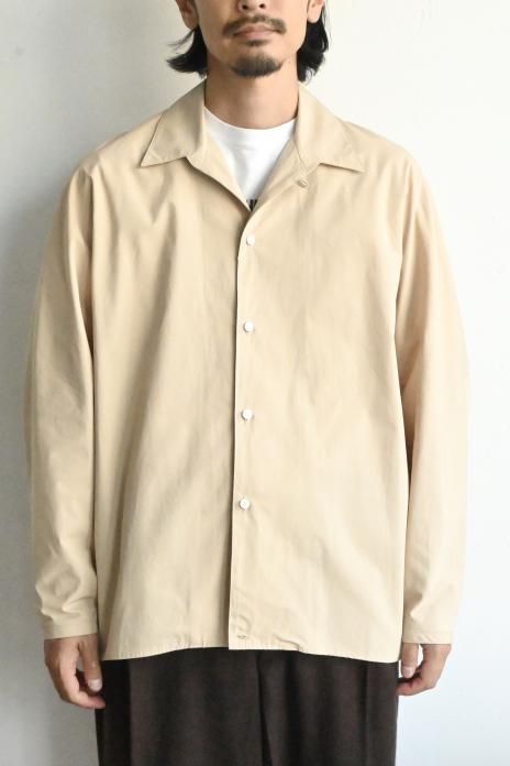 nonnotte / Draping Seamless Collar Shirt - Humus