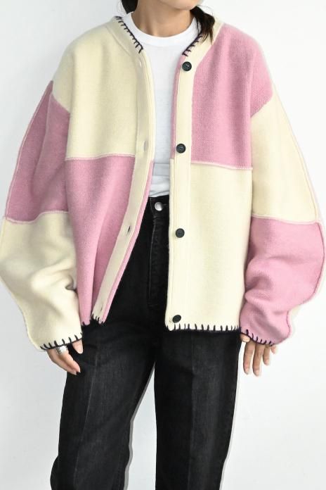 jonnlynx / British Yarn Cardigan - whitepink