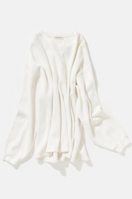 POLYPLOID / Oversize Long Sleeve C - White