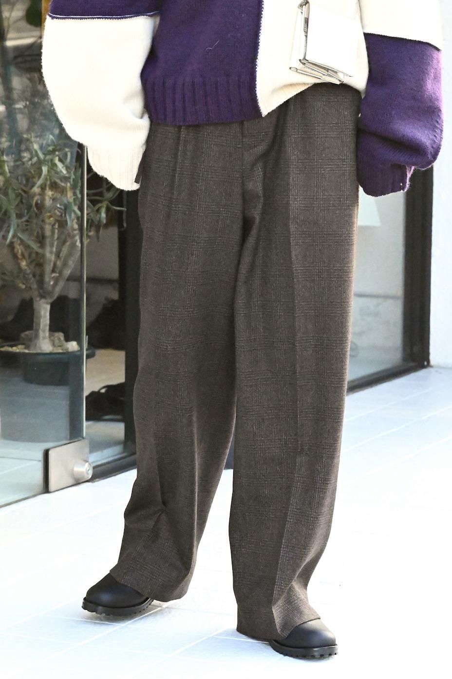 jonnlynx / 2way Stretch Wool Wide Pants - Brown - HEIRLOOM jonnlynx / 2way Stretch Wool Wide Pants - Brown - HEIRLOOM