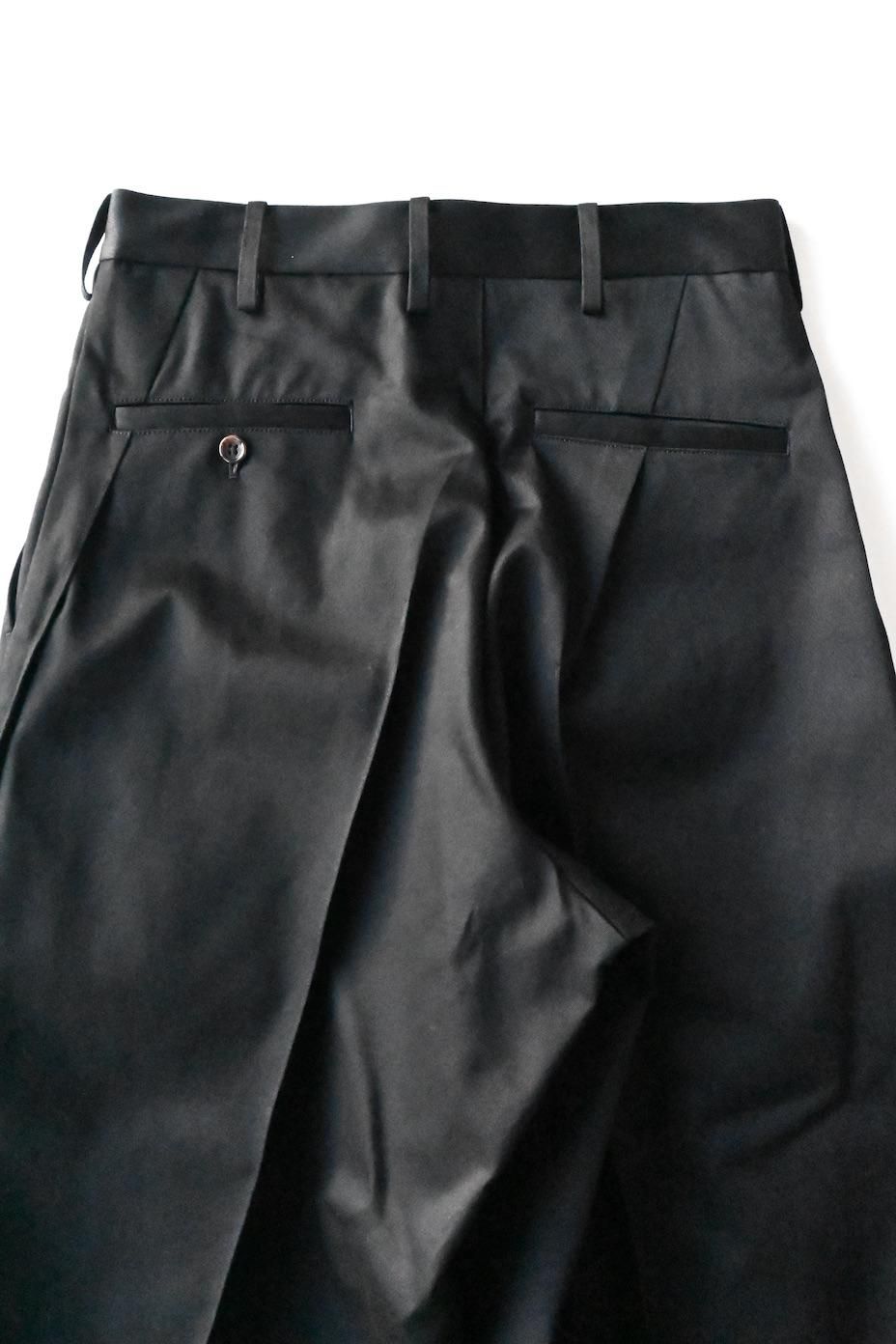 KHOKI / Pleat-design pants - Black - HEIRLOOM KHOKI / Pleat-design pants - Black - HEIRLOOM