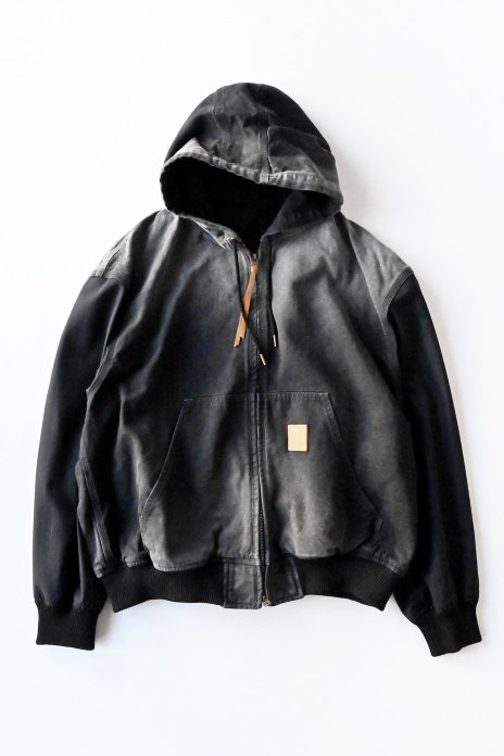 KHOKI / Vintage effect work jacket - Black