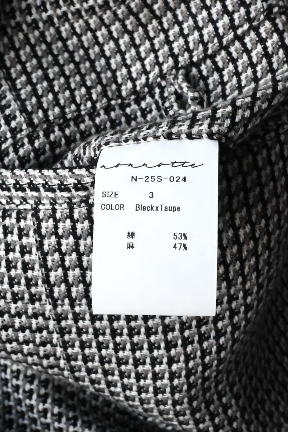 nonnotte | African Glen Check In Tuck Wide Trousers - HEIRLOOM