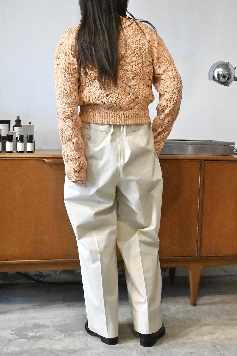 最終nonnotte 2-Tuck Wide Tapered Trousers nonnotte/ノノット】Draping 5-Tuck Wide Trousers N-25A-038の