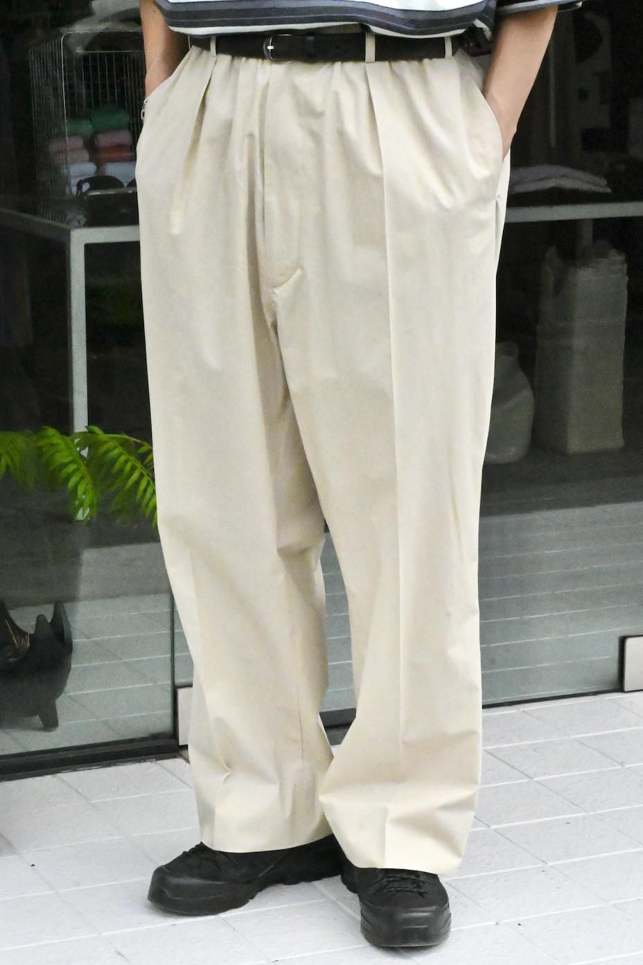 nonnotte | Elastic In Tuck Wide Trousers - HEIRLOOM