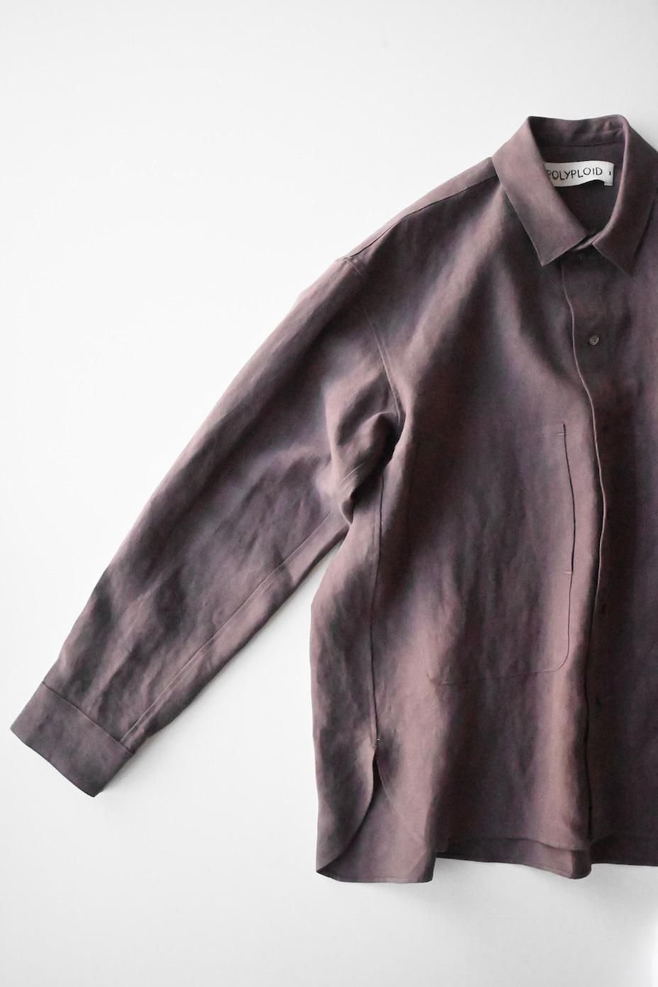 ジャケット・アウター POLYPLOID Bandcollar Wool Shirt Jacket