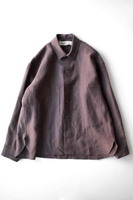 POLYPLOID / SHIRT JACKET C - DARK BERRY