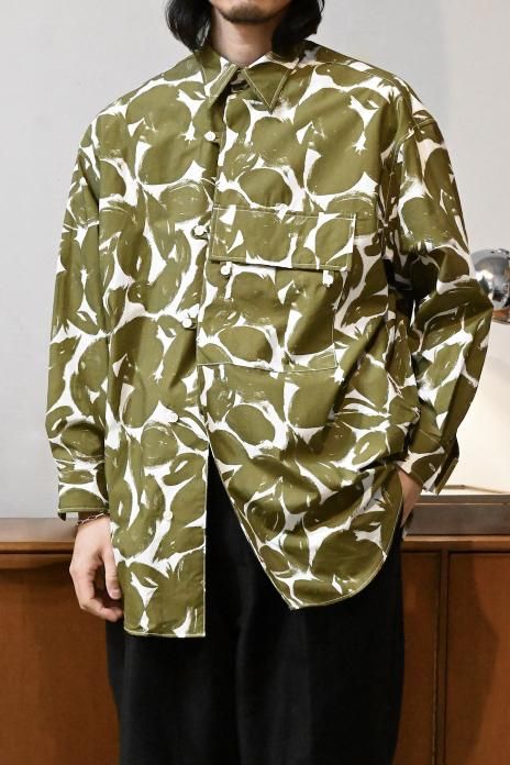HAVERSACK / Flower Print Regular Collar Work Shirts