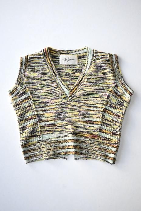 JUN MIKAMI / Confetti Yarn Vest - Yellow