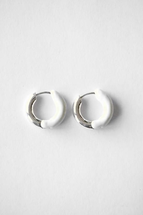 R.ALAGAN / Dipped Tiny All Round Hoops - Light Yellow