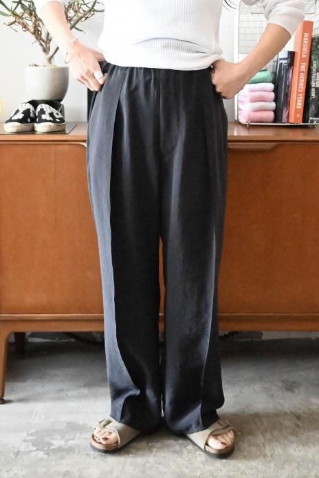 phebus / DRY SILK PANTS - CHARCOAL