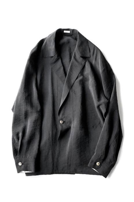 phebus / DRY SILK SHIRT JACKET - CHARCOAL