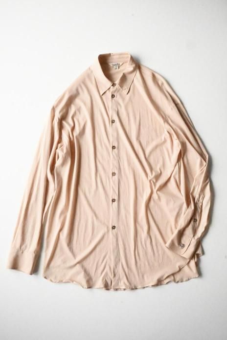 unfil / Twisted Cotton Sheer Jersey Fluid Shirts - Light Peach