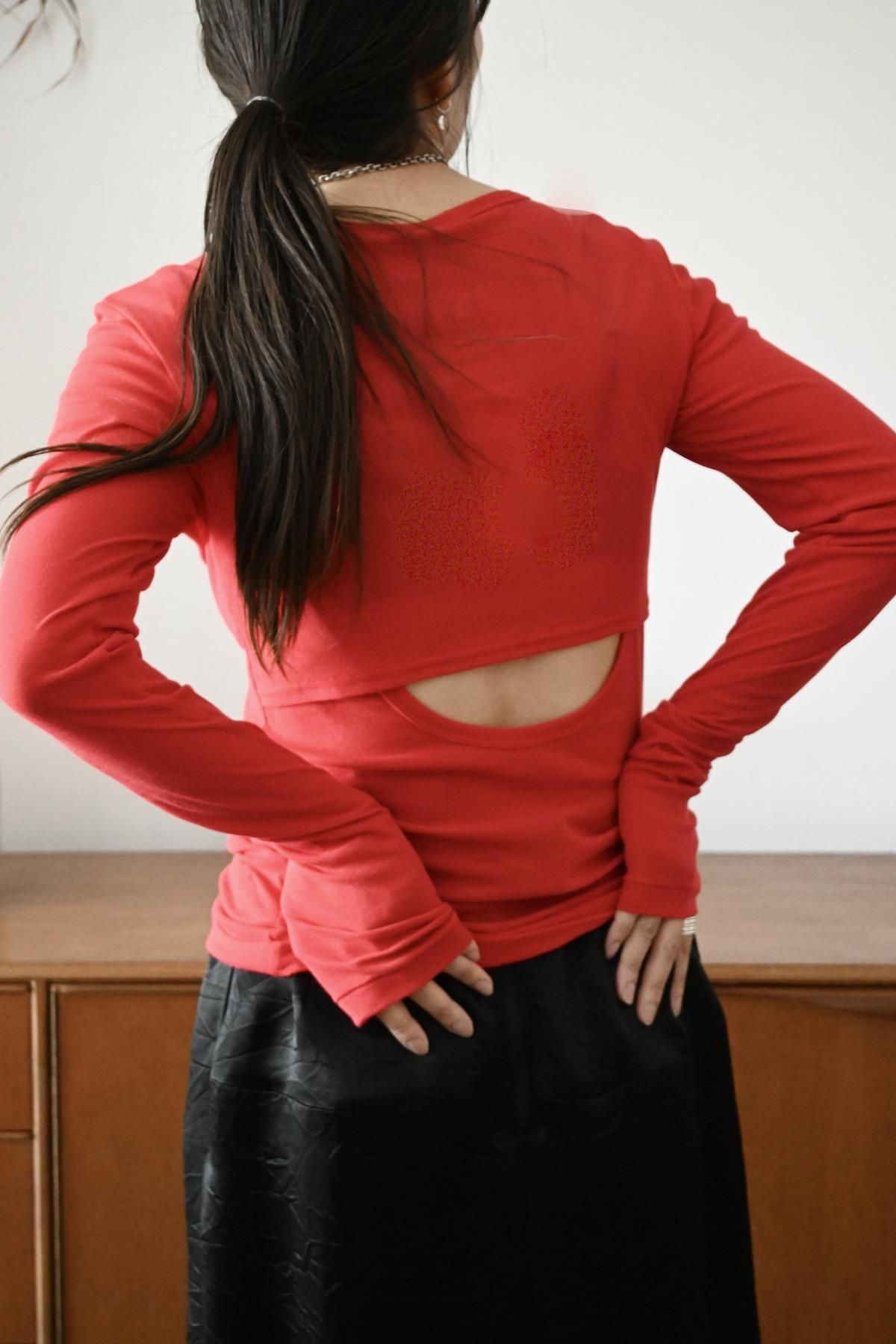 セール】【babaco/ババコ】Twisted Cotton Layered Top（Tシャツ