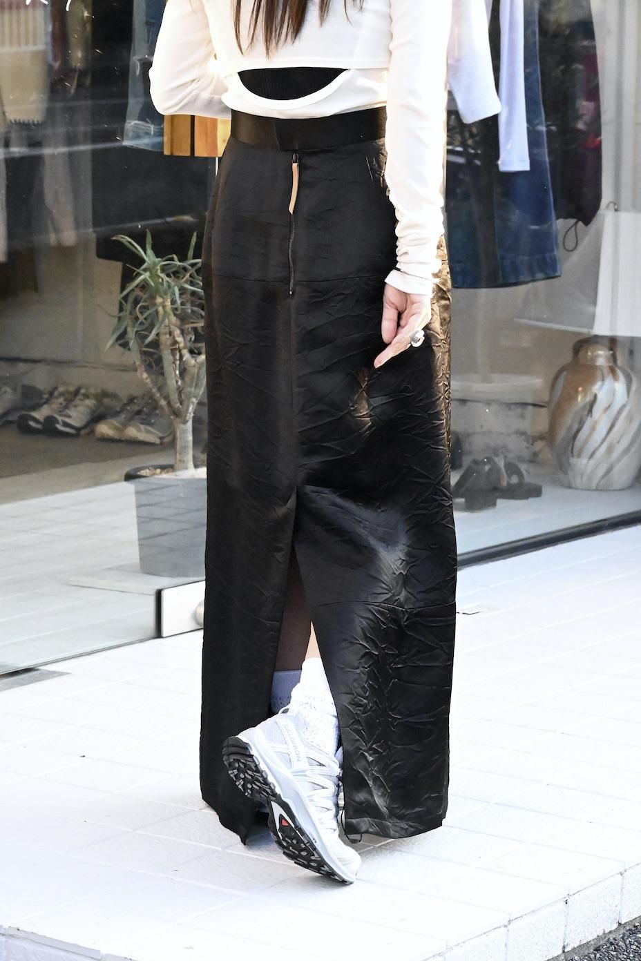 ＜PHOTOCOPIEU＞ブラック フレアスカート ロング PHOTOCOPIEU＞ブラック フレアスカート ロング PHOTOCOPIEU