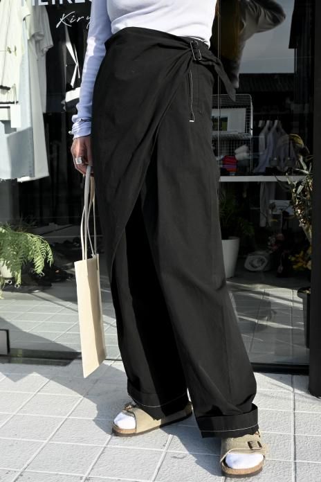 CURRENTAGE / Typewriter Pants - Black