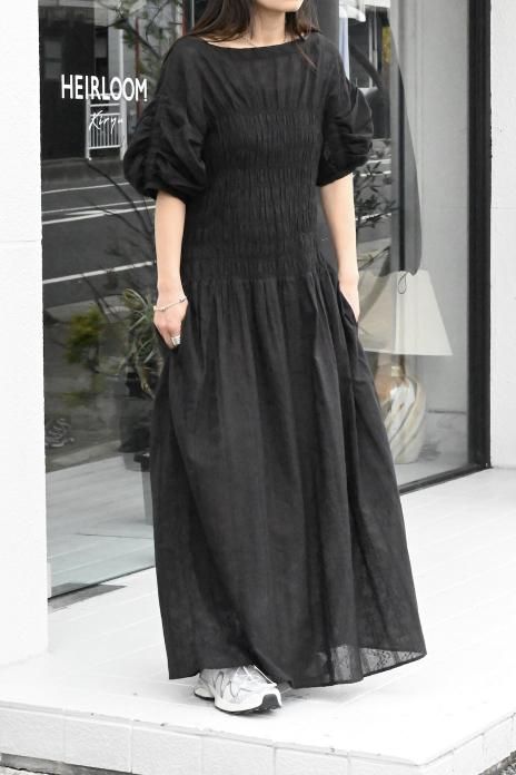 TADO / YUNIKA SHIRRING DRESS - BLACK