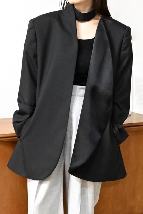 PHOTOCOPIEU / ASYMMETRIC OVAL JACKET SADIE - BLACK