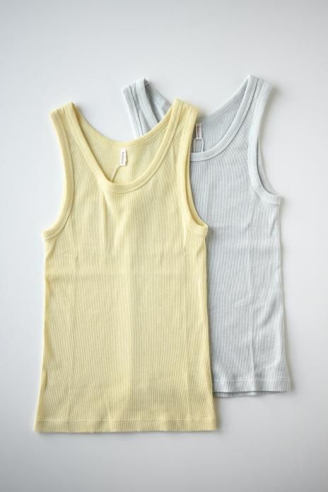 babaco / Fine Ribbed Cotton Silk Basic Tank