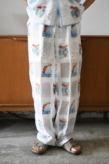 jonnlynx / swimming girl pants - white
