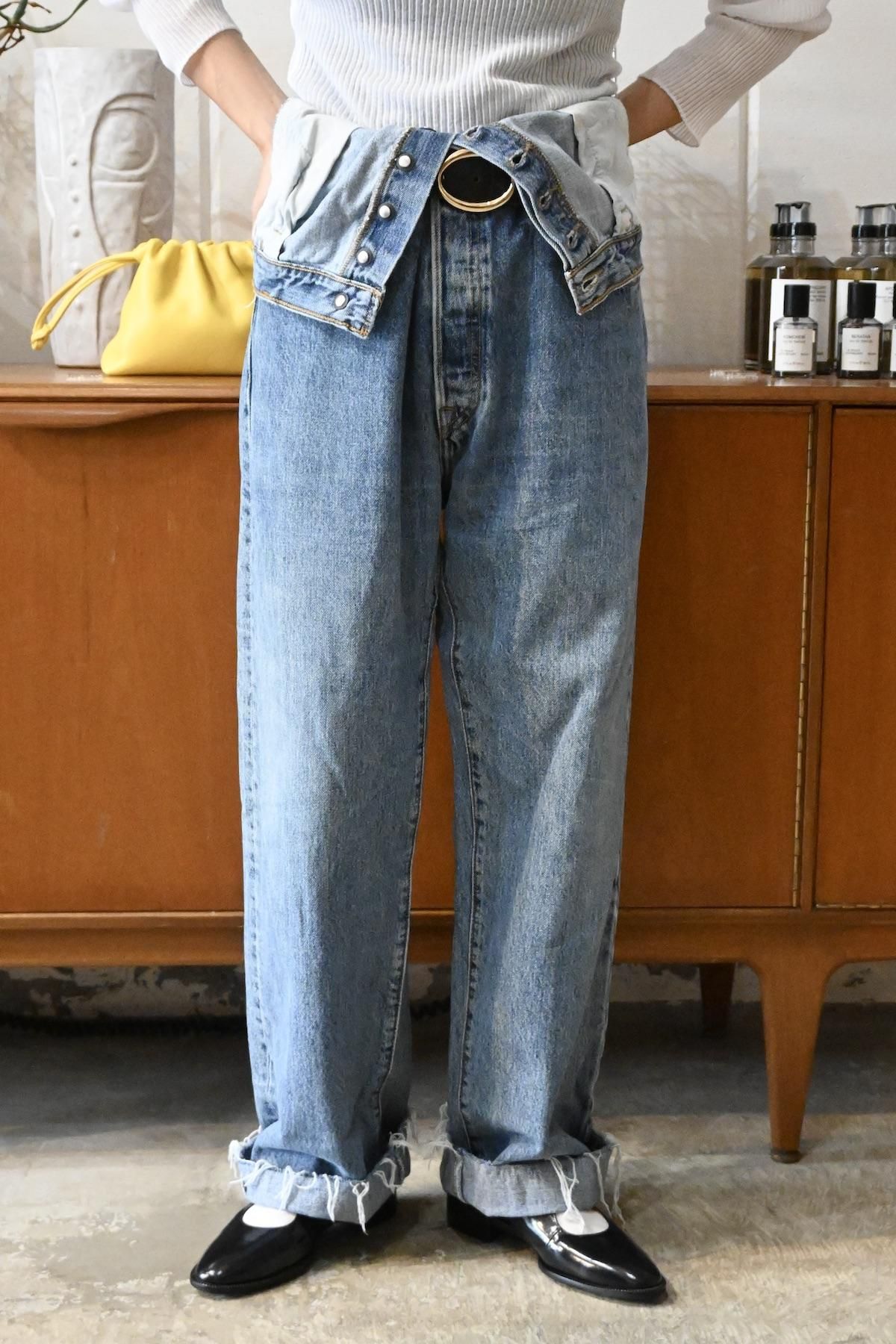 完売【QUIITO】 W WAIST DENIM PT / 36サイズ QUIITO / W WAIST DENIM PT - HEIRLOOM