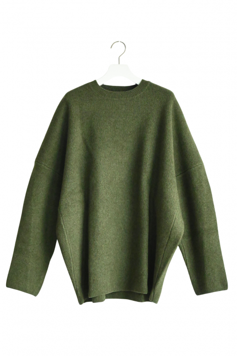 nonnotte / Draping C/N Pullover - SMOKY KHAKI