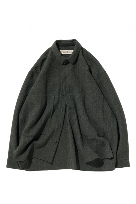 POLYPLOID / SHIRTS JACKET C - DARK GREEN