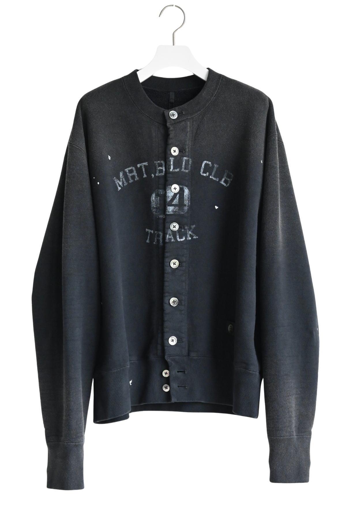 KHOKI スウェットカーディガン KHOKI VINTAGE EFFECT SWEAT CARDIGAN / BLACK67cm - HEIRLOOM
