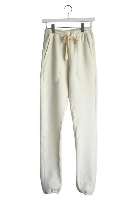 jonnlynx / cotton wool urake pants - white