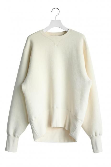 jonnlynx / cotton wool urake pullover - white