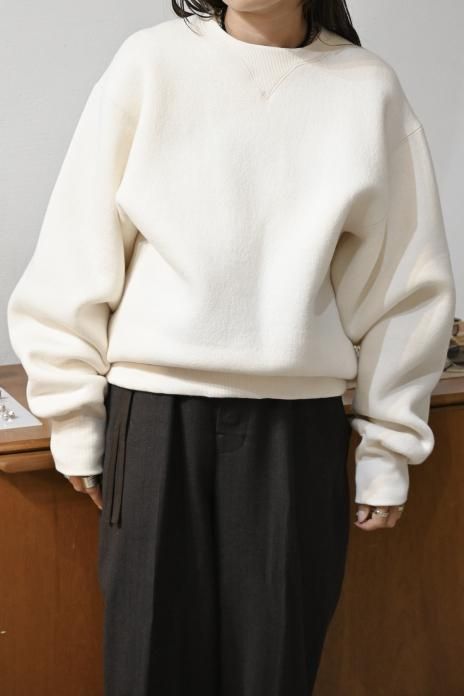 jonnlynx / cotton wool urake pullover - white