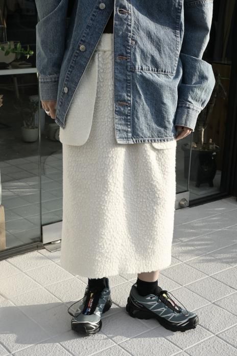 RYU KAGA / WOOL BOA SKIRT
