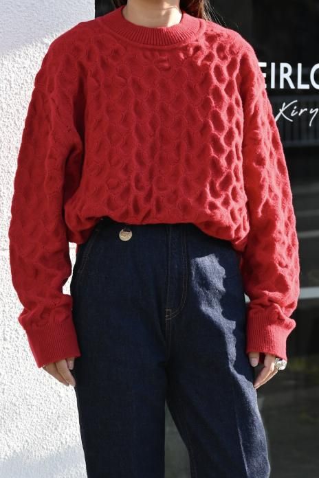 PHOTOCOPIEU / LOOSE SWEATER(OPIE) - RED