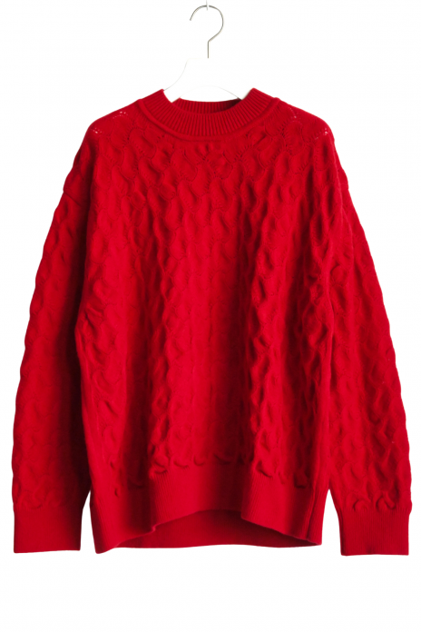 PHOTOCOPIEU / LOOSE SWEATER(OPIE) - RED