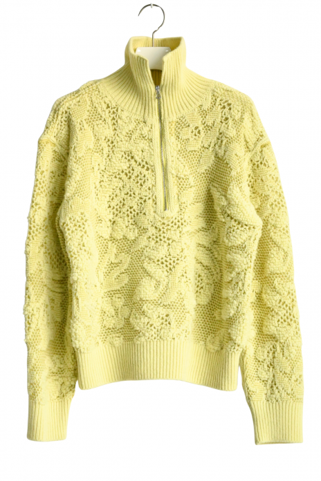 PHOTOCOPIEU / HALF-ZIP SWEATER (TATE) - YELLOW