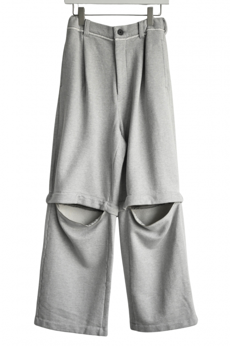 CURRENTAGE /  DETACHABLE SWEAT PANTS - TOP GRAY