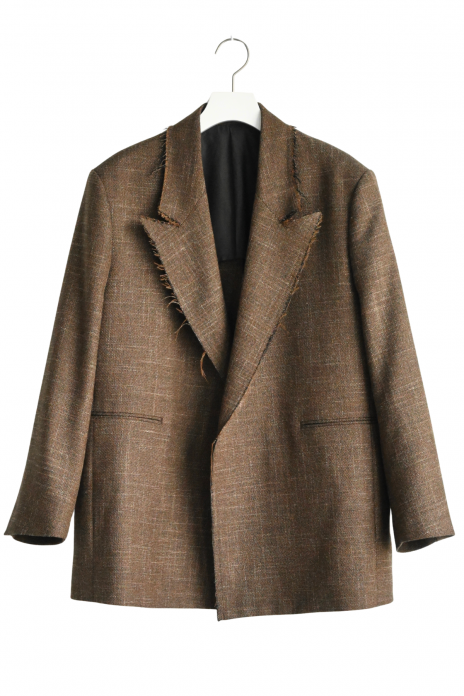 CURRENTAGE /  TWEED JACKET - BROWN