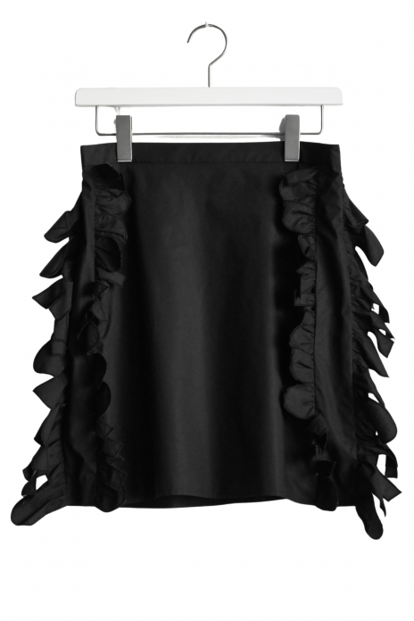 JUN MIKAMI / RAFFLE SKIRT - BLACK