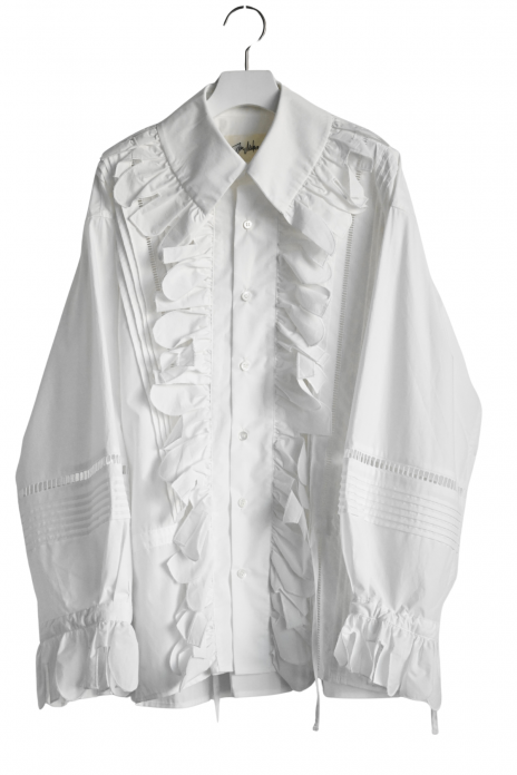 JUN MIKAMI / RAFFLE SHIRT - WHITE