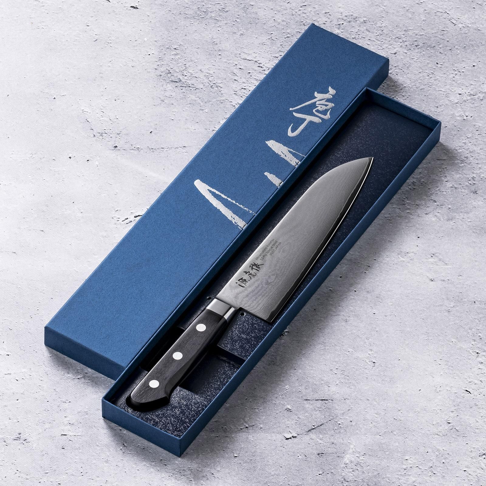 源虎徹 銀彩ダマスカス 三徳包丁 180mm