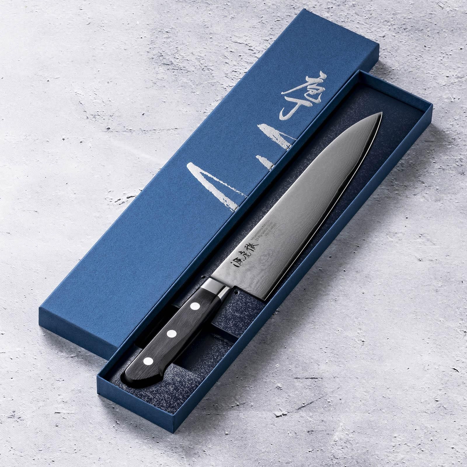 源虎徹 銀彩ダマスカス 牛刀包丁 210mm 源虎徹 銀彩ダマスカス 牛刀包丁 210mm