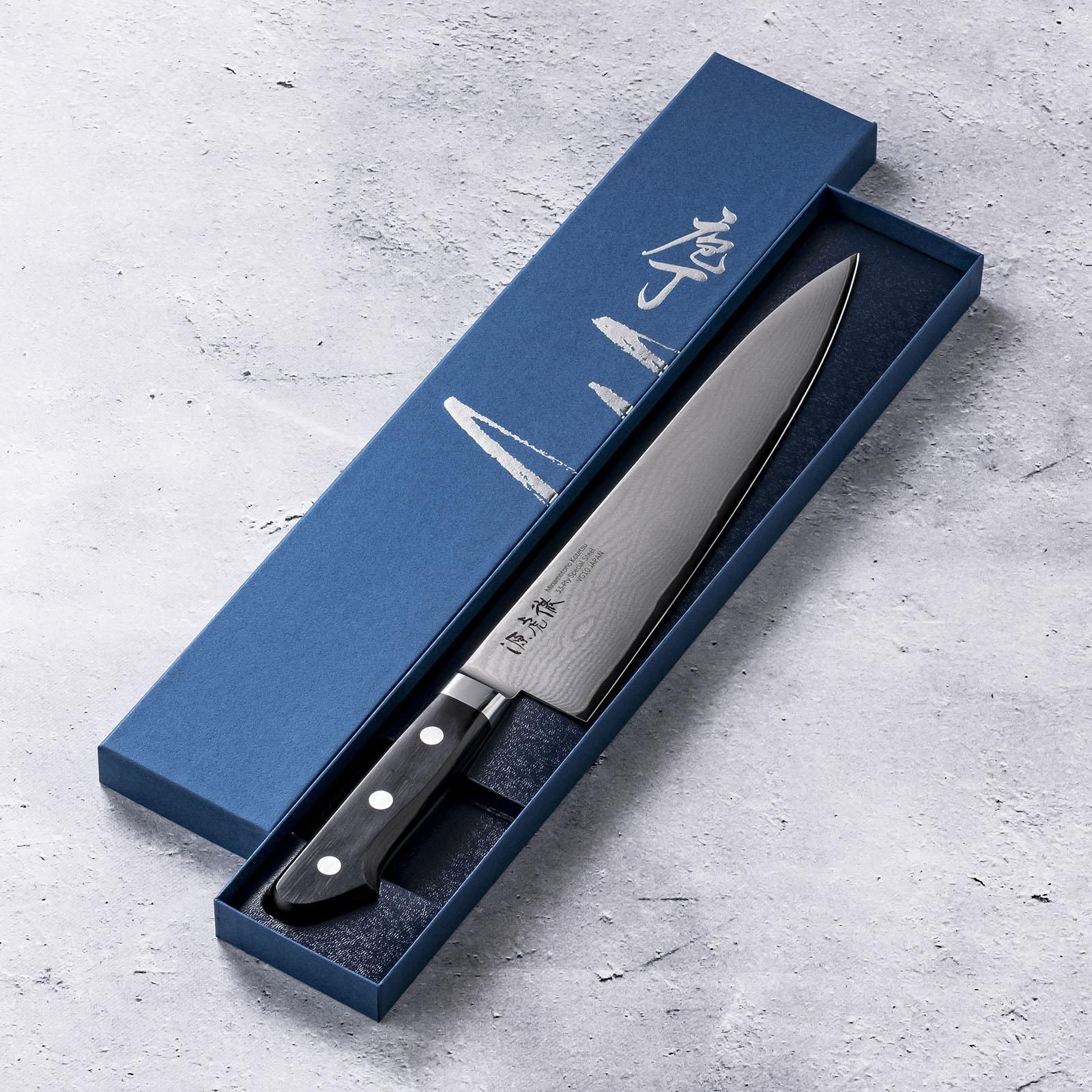 源虎徹 銀彩ダマスカス 牛刀包丁 240mm