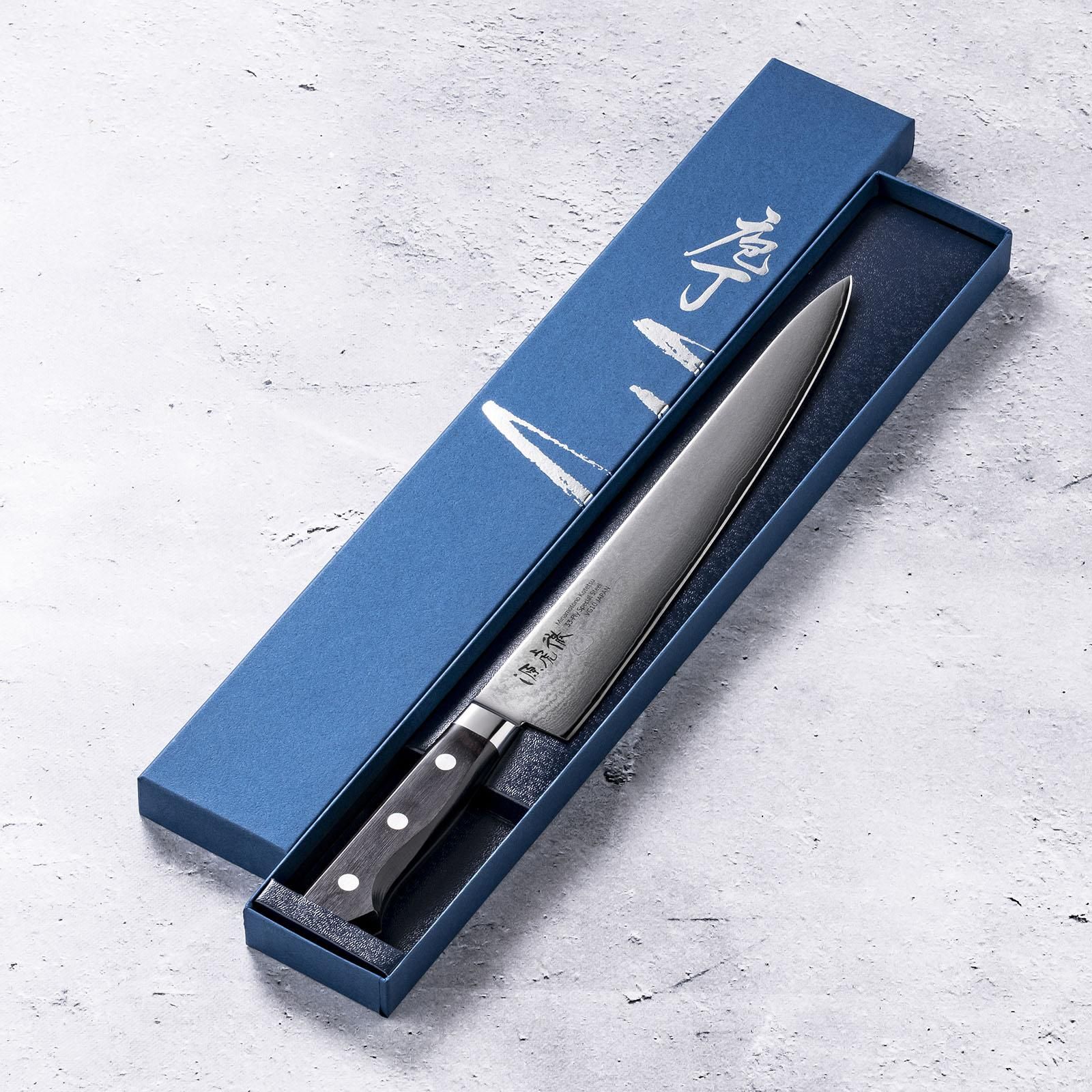 源虎徹 銀彩ダマスカス 筋引き 240mm